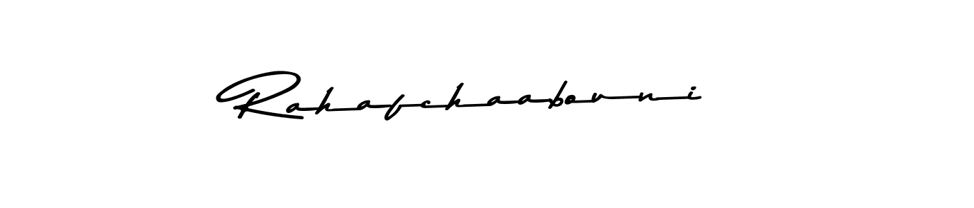 How to make Rahafchaabouni name signature. Use Asem Kandis PERSONAL USE style for creating short signs online. This is the latest handwritten sign. Rahafchaabouni signature style 9 images and pictures png