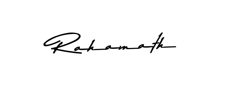 Use a signature maker to create a handwritten signature online. With this signature software, you can design (Asem Kandis PERSONAL USE) your own signature for name Rahamath. Rahamath signature style 9 images and pictures png