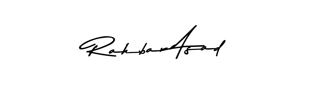 Make a beautiful signature design for name Rahbar Asad. Use this online signature maker to create a handwritten signature for free. Rahbar Asad signature style 9 images and pictures png