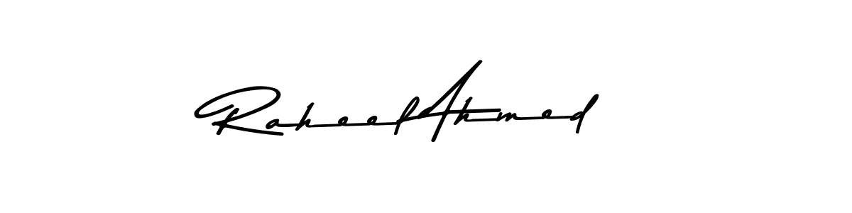 Make a beautiful signature design for name Raheel Ahmed. With this signature (Asem Kandis PERSONAL USE) style, you can create a handwritten signature for free. Raheel Ahmed signature style 9 images and pictures png