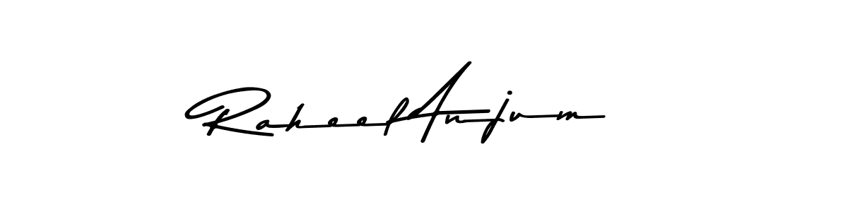 You can use this online signature creator to create a handwritten signature for the name Raheel Anjum. This is the best online autograph maker. Raheel Anjum signature style 9 images and pictures png