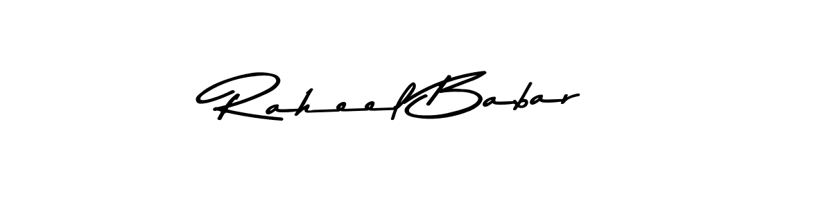 Raheel Babar stylish signature style. Best Handwritten Sign (Asem Kandis PERSONAL USE) for my name. Handwritten Signature Collection Ideas for my name Raheel Babar. Raheel Babar signature style 9 images and pictures png