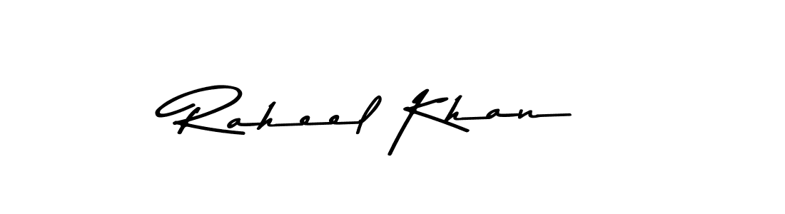 Design your own signature with our free online signature maker. With this signature software, you can create a handwritten (Asem Kandis PERSONAL USE) signature for name Raheel Khan. Raheel Khan signature style 9 images and pictures png
