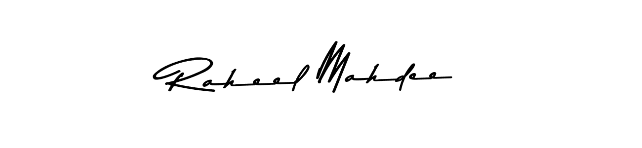 Make a beautiful signature design for name Raheel Mahdee. With this signature (Asem Kandis PERSONAL USE) style, you can create a handwritten signature for free. Raheel Mahdee signature style 9 images and pictures png