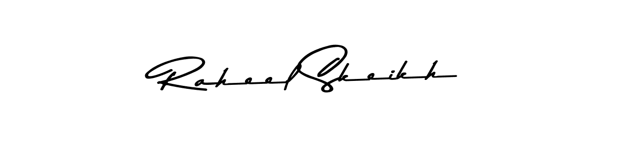 Raheel Skeikh stylish signature style. Best Handwritten Sign (Asem Kandis PERSONAL USE) for my name. Handwritten Signature Collection Ideas for my name Raheel Skeikh. Raheel Skeikh signature style 9 images and pictures png