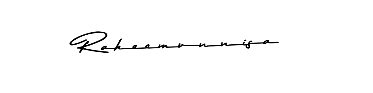 It looks lik you need a new signature style for name Raheemunnisa. Design unique handwritten (Asem Kandis PERSONAL USE) signature with our free signature maker in just a few clicks. Raheemunnisa signature style 9 images and pictures png