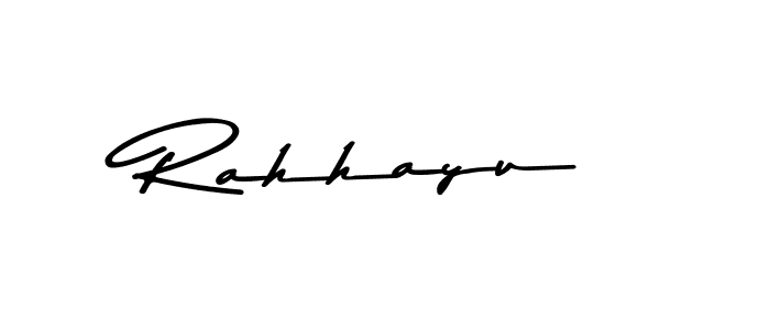 How to make Rahhayu name signature. Use Asem Kandis PERSONAL USE style for creating short signs online. This is the latest handwritten sign. Rahhayu signature style 9 images and pictures png