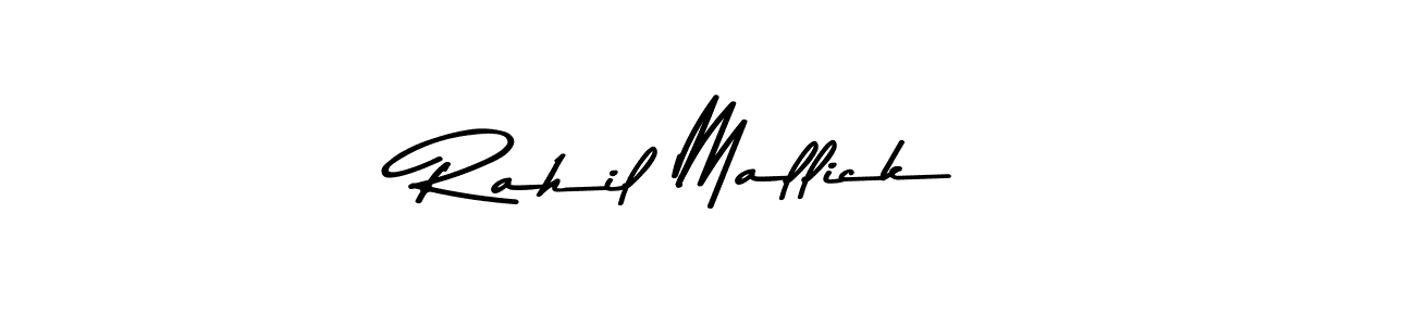 The best way (Asem Kandis PERSONAL USE) to make a short signature is to pick only two or three words in your name. The name Rahil Mallick include a total of six letters. For converting this name. Rahil Mallick signature style 9 images and pictures png