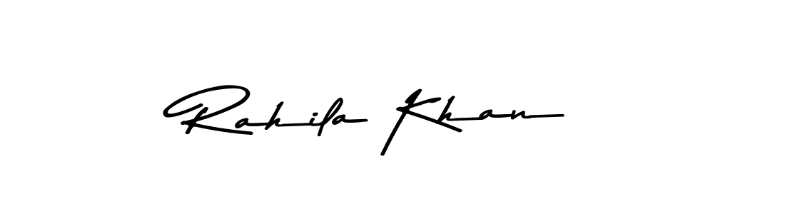 Create a beautiful signature design for name Rahila Khan. With this signature (Asem Kandis PERSONAL USE) fonts, you can make a handwritten signature for free. Rahila Khan signature style 9 images and pictures png