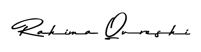 Create your official email sign-off with Rahima Qureshi name in Asem Kandis PERSONAL USE style. Crisp, clean, and perfectly legible across all screens. Rahima Qureshi signature style 9 images and pictures png