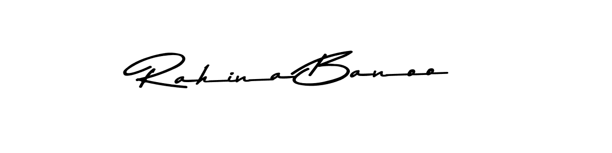 Design your own signature with our free online signature maker. With this signature software, you can create a handwritten (Asem Kandis PERSONAL USE) signature for name Rahina Banoo. Rahina Banoo signature style 9 images and pictures png