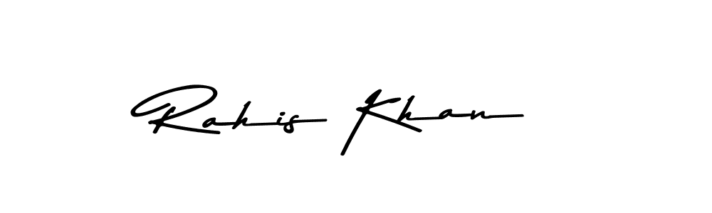 How to make Rahis Khan name signature. Use Asem Kandis PERSONAL USE style for creating short signs online. This is the latest handwritten sign. Rahis Khan signature style 9 images and pictures png