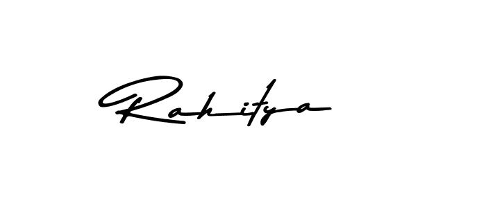 Make a beautiful signature design for name Rahitya. With this signature (Asem Kandis PERSONAL USE) style, you can create a handwritten signature for free. Rahitya signature style 9 images and pictures png