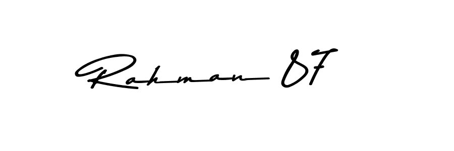 Also You can easily find your signature by using the search form. We will create Rahman 87 name handwritten signature images for you free of cost using Asem Kandis PERSONAL USE sign style. Rahman 87 signature style 9 images and pictures png