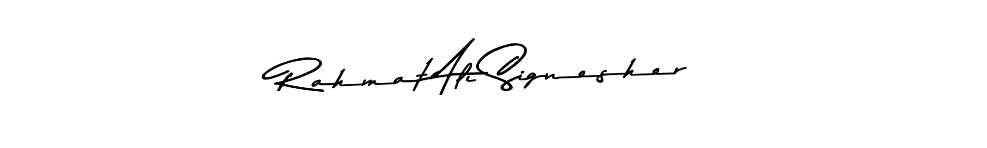 You can use this online signature creator to create a handwritten signature for the name Rahmat Ali Signesher. This is the best online autograph maker. Rahmat Ali Signesher signature style 9 images and pictures png