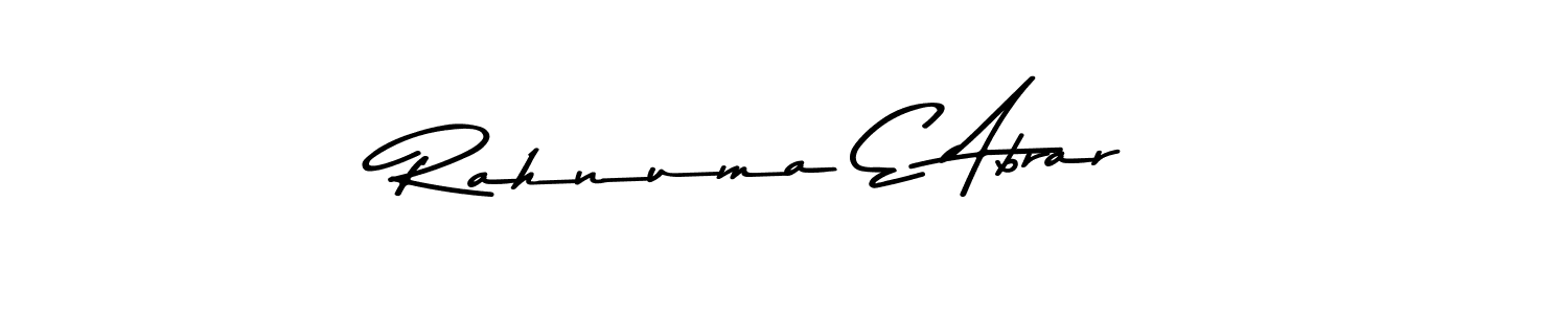 How to make Rahnuma E Abrar name signature. Use Asem Kandis PERSONAL USE style for creating short signs online. This is the latest handwritten sign. Rahnuma E Abrar signature style 9 images and pictures png