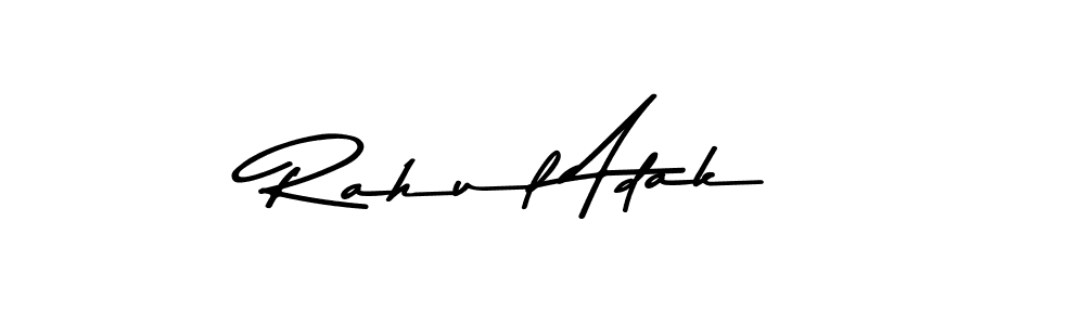 Design your own signature with our free online signature maker. With this signature software, you can create a handwritten (Asem Kandis PERSONAL USE) signature for name Rahul Adak. Rahul Adak signature style 9 images and pictures png