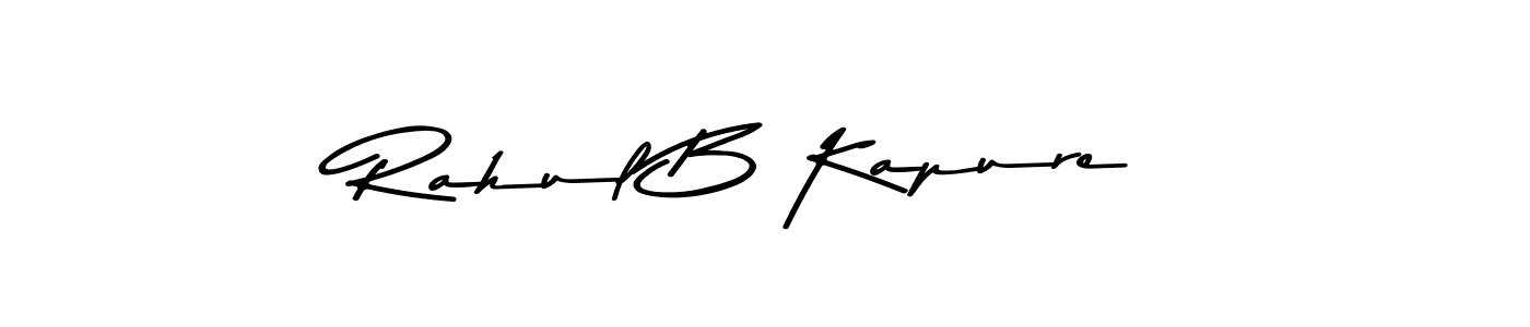 How to make Rahul B Kapure name signature. Use Asem Kandis PERSONAL USE style for creating short signs online. This is the latest handwritten sign. Rahul B Kapure signature style 9 images and pictures png