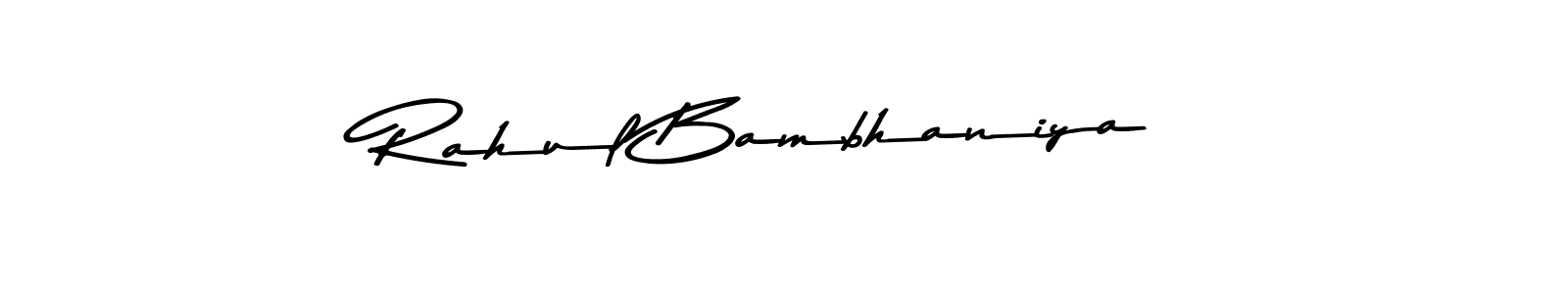 The best way (Asem Kandis PERSONAL USE) to make a short signature is to pick only two or three words in your name. The name Rahul Bambhaniya include a total of six letters. For converting this name. Rahul Bambhaniya signature style 9 images and pictures png