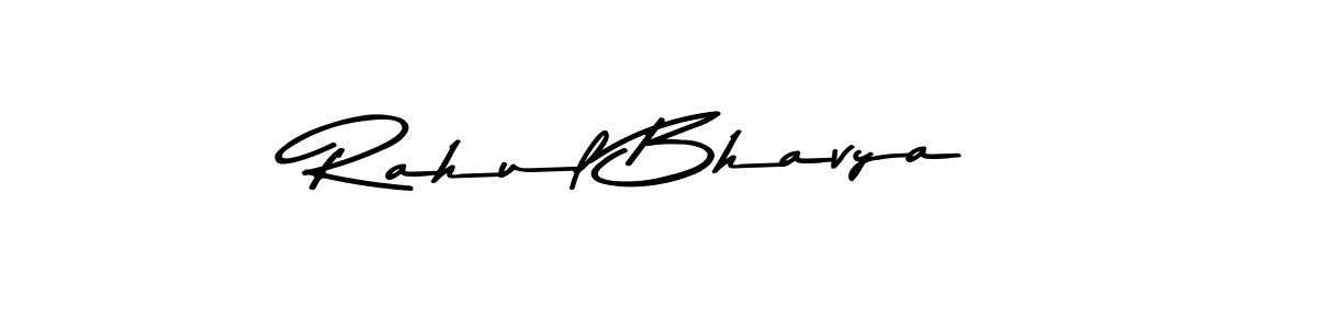 How to make Rahul Bhavya name signature. Use Asem Kandis PERSONAL USE style for creating short signs online. This is the latest handwritten sign. Rahul Bhavya signature style 9 images and pictures png