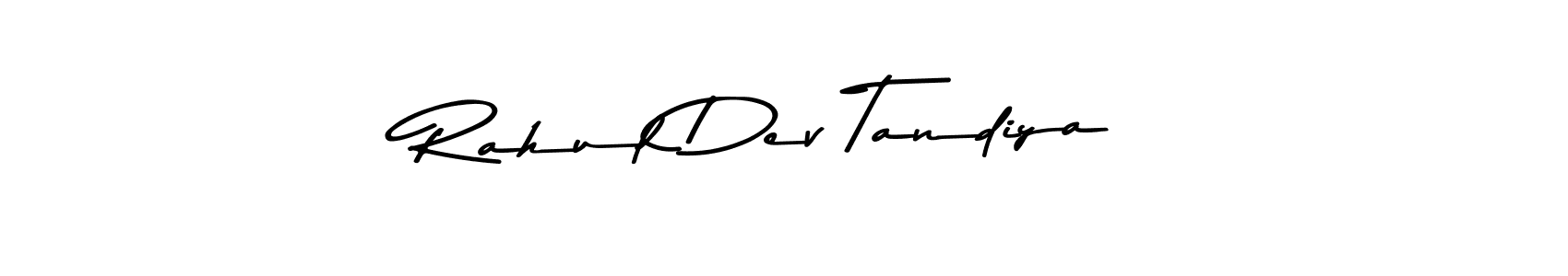 Create a beautiful signature design for name Rahul Dev Tandiya. With this signature (Asem Kandis PERSONAL USE) fonts, you can make a handwritten signature for free. Rahul Dev Tandiya signature style 9 images and pictures png