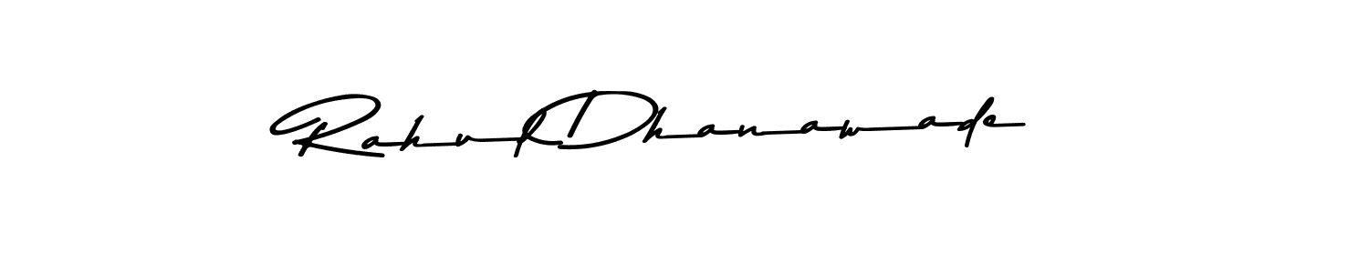 How to make Rahul Dhanawade name signature. Use Asem Kandis PERSONAL USE style for creating short signs online. This is the latest handwritten sign. Rahul Dhanawade signature style 9 images and pictures png