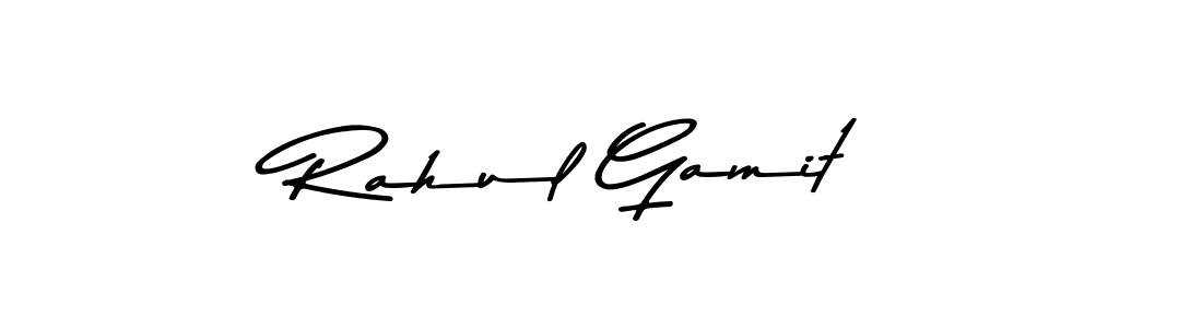 Use a signature maker to create a handwritten signature online. With this signature software, you can design (Asem Kandis PERSONAL USE) your own signature for name Rahul Gamit. Rahul Gamit signature style 9 images and pictures png