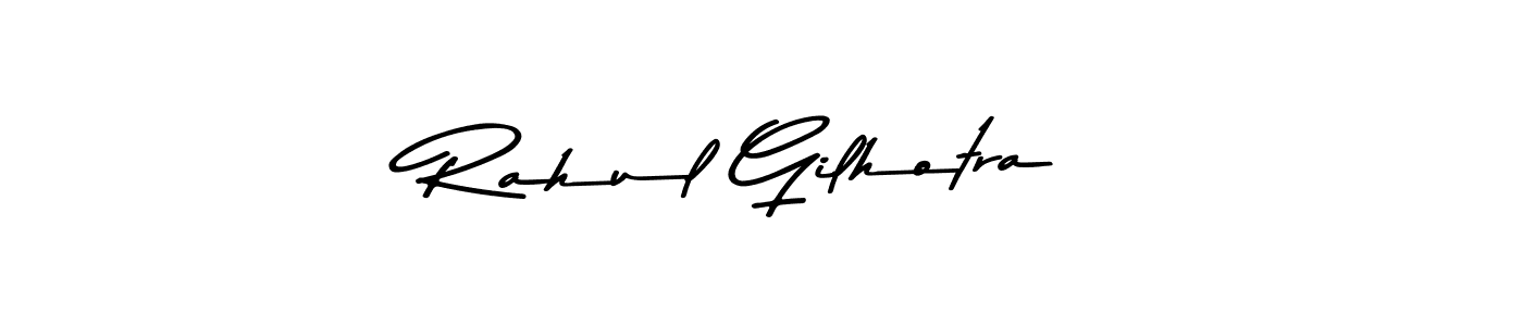 How to make Rahul Gilhotra name signature. Use Asem Kandis PERSONAL USE style for creating short signs online. This is the latest handwritten sign. Rahul Gilhotra signature style 9 images and pictures png