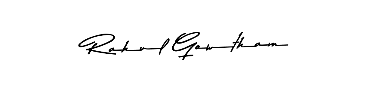 Create a beautiful signature design for name Rahul Gowtham. With this signature (Asem Kandis PERSONAL USE) fonts, you can make a handwritten signature for free. Rahul Gowtham signature style 9 images and pictures png