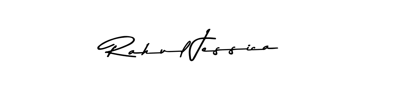 Also You can easily find your signature by using the search form. We will create Rahul Jessica name handwritten signature images for you free of cost using Asem Kandis PERSONAL USE sign style. Rahul Jessica signature style 9 images and pictures png