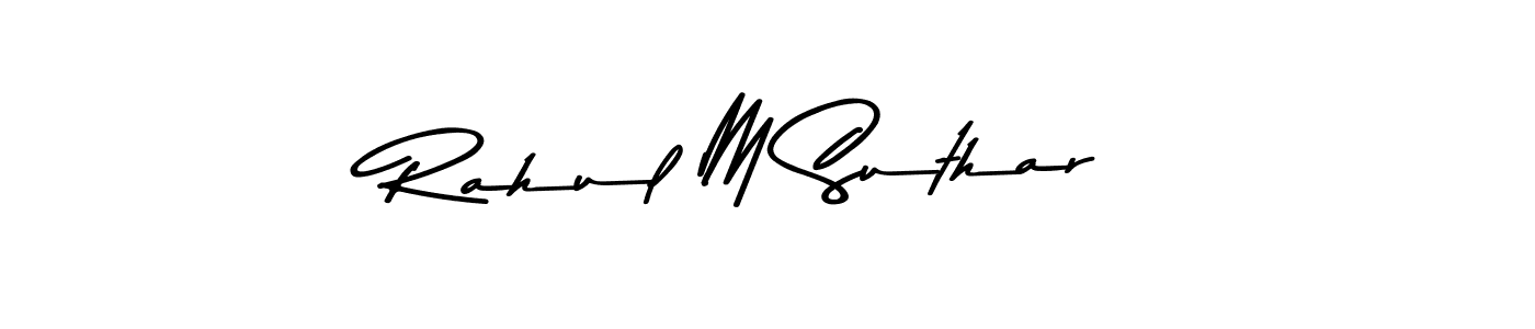 This is the best signature style for the Rahul M Suthar name. Also you like these signature font (Asem Kandis PERSONAL USE). Mix name signature. Rahul M Suthar signature style 9 images and pictures png