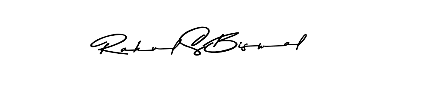 How to make Rahul S Biswal name signature. Use Asem Kandis PERSONAL USE style for creating short signs online. This is the latest handwritten sign. Rahul S Biswal signature style 9 images and pictures png