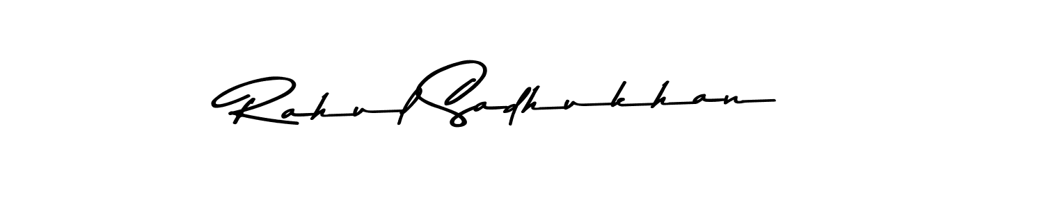 How to make Rahul Sadhukhan name signature. Use Asem Kandis PERSONAL USE style for creating short signs online. This is the latest handwritten sign. Rahul Sadhukhan signature style 9 images and pictures png