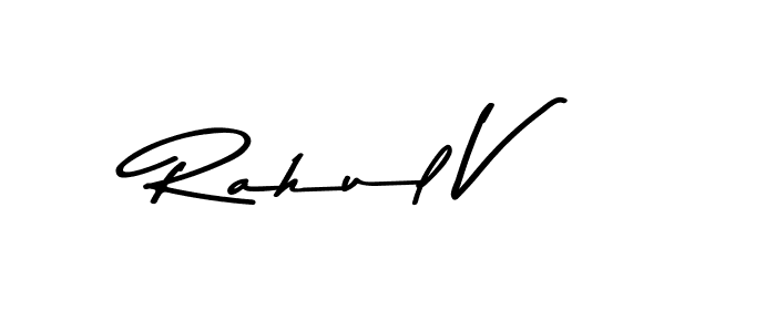 Asem Kandis PERSONAL USE is a professional signature style that is perfect for those who want to add a touch of class to their signature. It is also a great choice for those who want to make their signature more unique. Get Rahul V name to fancy signature for free. Rahul V signature style 9 images and pictures png