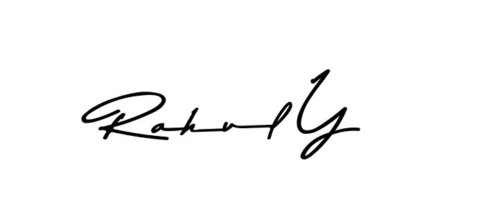 Make a beautiful signature design for name Rahul Y. With this signature (Asem Kandis PERSONAL USE) style, you can create a handwritten signature for free. Rahul Y signature style 9 images and pictures png