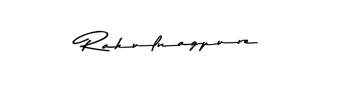 How to make Rahulnagpure name signature. Use Asem Kandis PERSONAL USE style for creating short signs online. This is the latest handwritten sign. Rahulnagpure signature style 9 images and pictures png