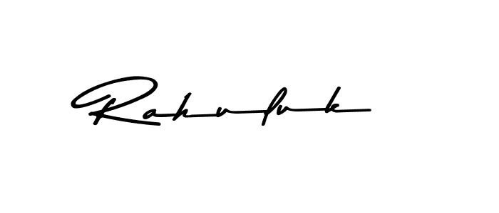 How to make Rahuluk name signature. Use Asem Kandis PERSONAL USE style for creating short signs online. This is the latest handwritten sign. Rahuluk signature style 9 images and pictures png