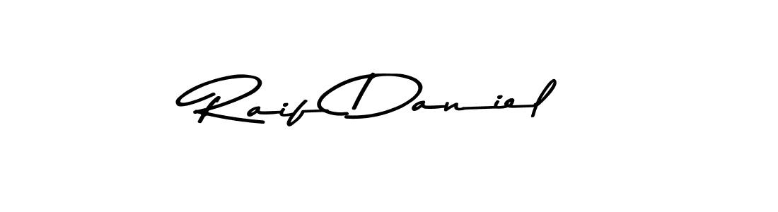 Raif Daniel stylish signature style. Best Handwritten Sign (Asem Kandis PERSONAL USE) for my name. Handwritten Signature Collection Ideas for my name Raif Daniel. Raif Daniel signature style 9 images and pictures png