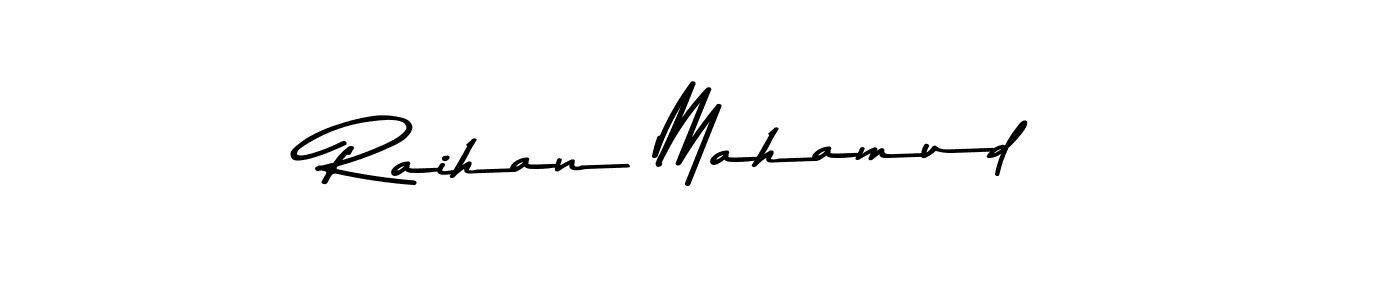 Make a beautiful signature design for name Raihan Mahamud. With this signature (Asem Kandis PERSONAL USE) style, you can create a handwritten signature for free. Raihan Mahamud signature style 9 images and pictures png
