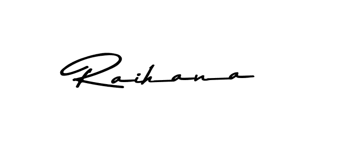 Raihana stylish signature style. Best Handwritten Sign (Asem Kandis PERSONAL USE) for my name. Handwritten Signature Collection Ideas for my name Raihana. Raihana signature style 9 images and pictures png