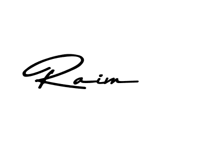 Design your own signature with our free online signature maker. With this signature software, you can create a handwritten (Asem Kandis PERSONAL USE) signature for name Raim. Raim signature style 9 images and pictures png