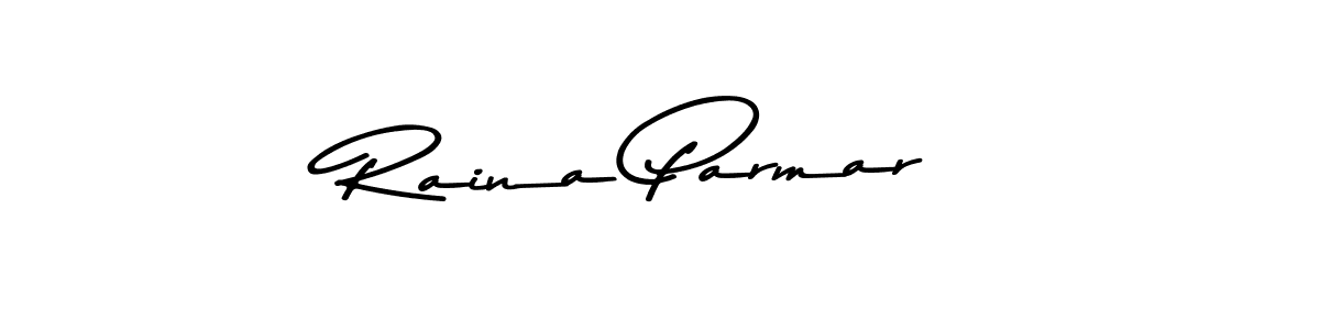 Create a beautiful signature design for name Raina Parmar. With this signature (Asem Kandis PERSONAL USE) fonts, you can make a handwritten signature for free. Raina Parmar signature style 9 images and pictures png