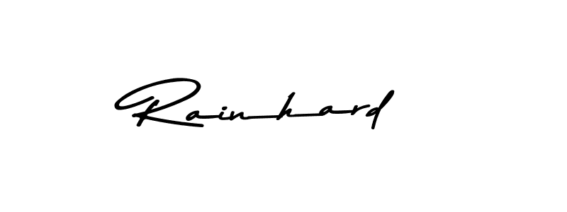 How to make Rainhard name signature. Use Asem Kandis PERSONAL USE style for creating short signs online. This is the latest handwritten sign. Rainhard signature style 9 images and pictures png