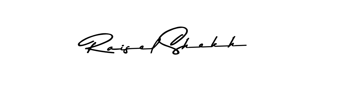 Make a beautiful signature design for name Raisel Shekh. With this signature (Asem Kandis PERSONAL USE) style, you can create a handwritten signature for free. Raisel Shekh signature style 9 images and pictures png