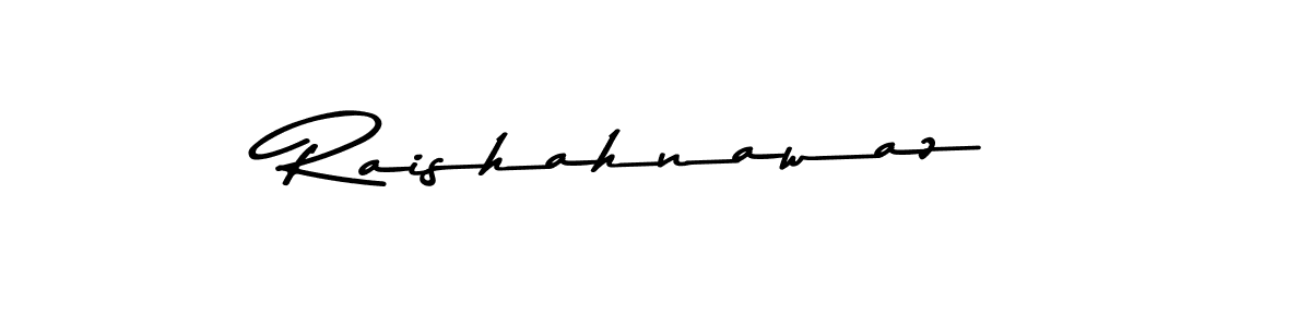 How to make Raishahnawaz name signature. Use Asem Kandis PERSONAL USE style for creating short signs online. This is the latest handwritten sign. Raishahnawaz signature style 9 images and pictures png