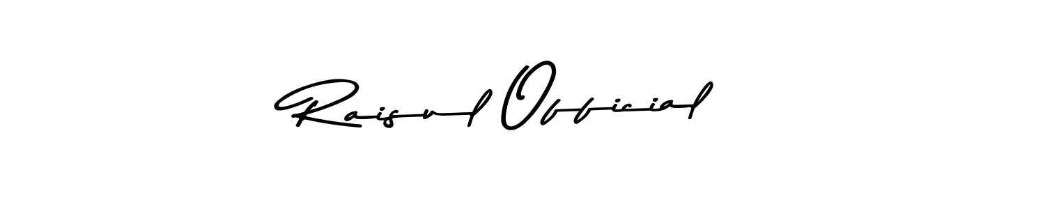 The best way (Asem Kandis PERSONAL USE) to make a short signature is to pick only two or three words in your name. The name Raisul Official include a total of six letters. For converting this name. Raisul Official signature style 9 images and pictures png
