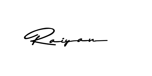 Create a beautiful signature design for name Raiyan. With this signature (Asem Kandis PERSONAL USE) fonts, you can make a handwritten signature for free. Raiyan signature style 9 images and pictures png