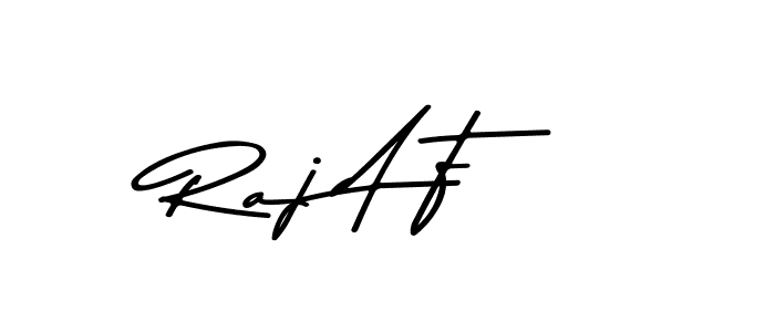 Make a beautiful signature design for name Raj A F. With this signature (Asem Kandis PERSONAL USE) style, you can create a handwritten signature for free. Raj A F signature style 9 images and pictures png