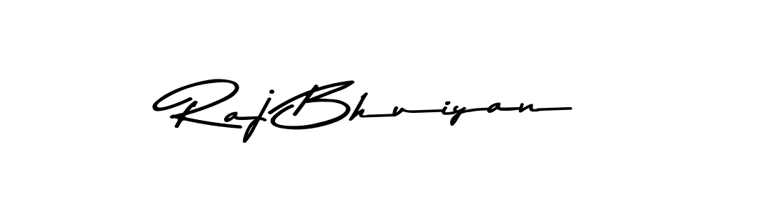 How to make Raj Bhuiyan name signature. Use Asem Kandis PERSONAL USE style for creating short signs online. This is the latest handwritten sign. Raj Bhuiyan signature style 9 images and pictures png