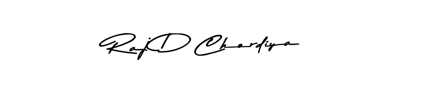 Design your own signature with our free online signature maker. With this signature software, you can create a handwritten (Asem Kandis PERSONAL USE) signature for name Raj D Chordiya. Raj D Chordiya signature style 9 images and pictures png